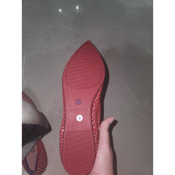 Rothy's the point red apple honeycomb 8 flats - Picture 5 of 5